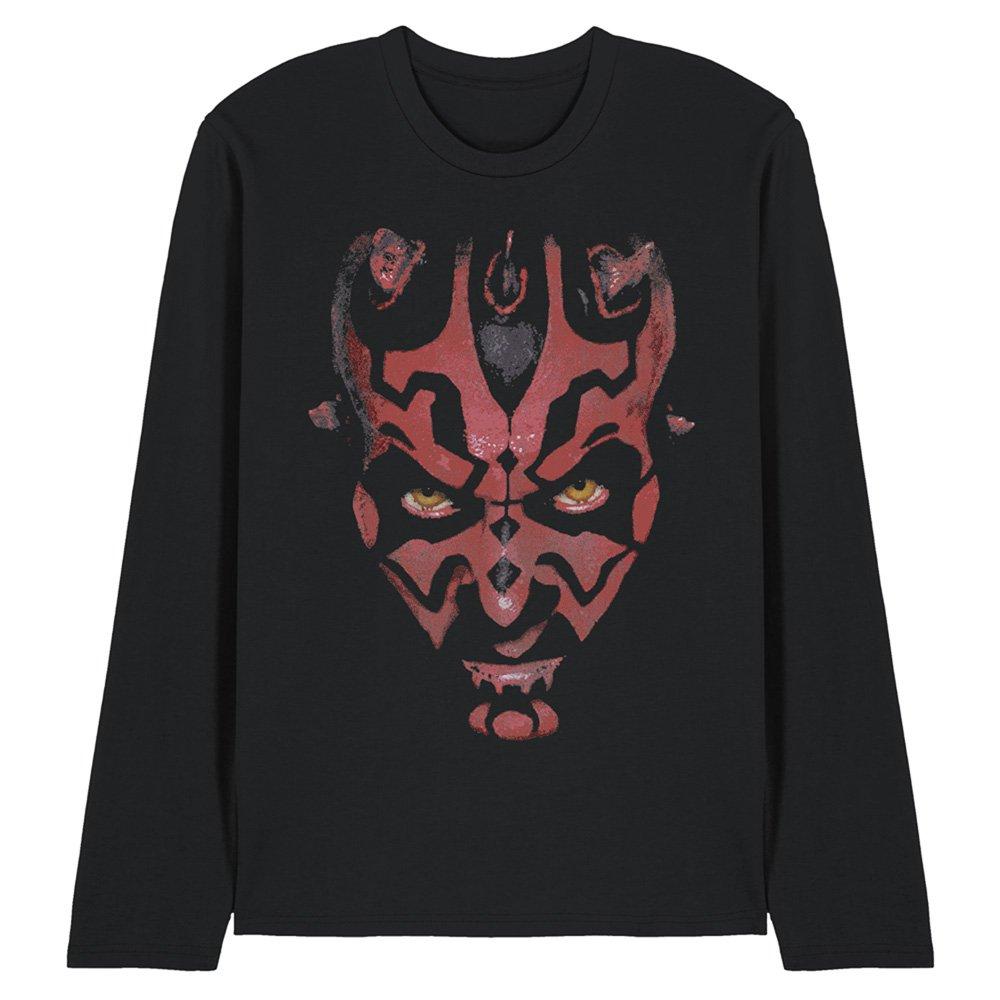 Black - Star Wars - Star Wars Darth Maul Large Face Long Sleeve T-Shir - 1