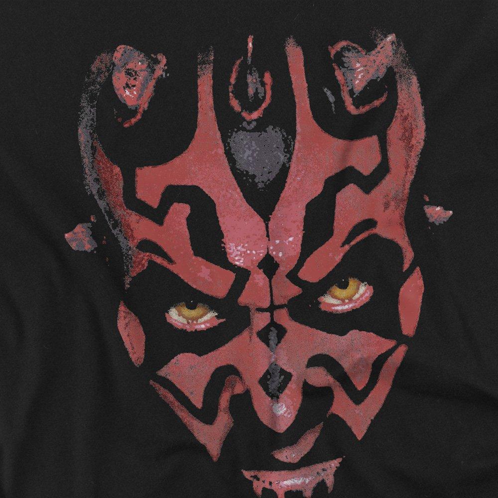 Black - Star Wars - Star Wars Darth Maul Large Face Long Sleeve T-Shir - 2