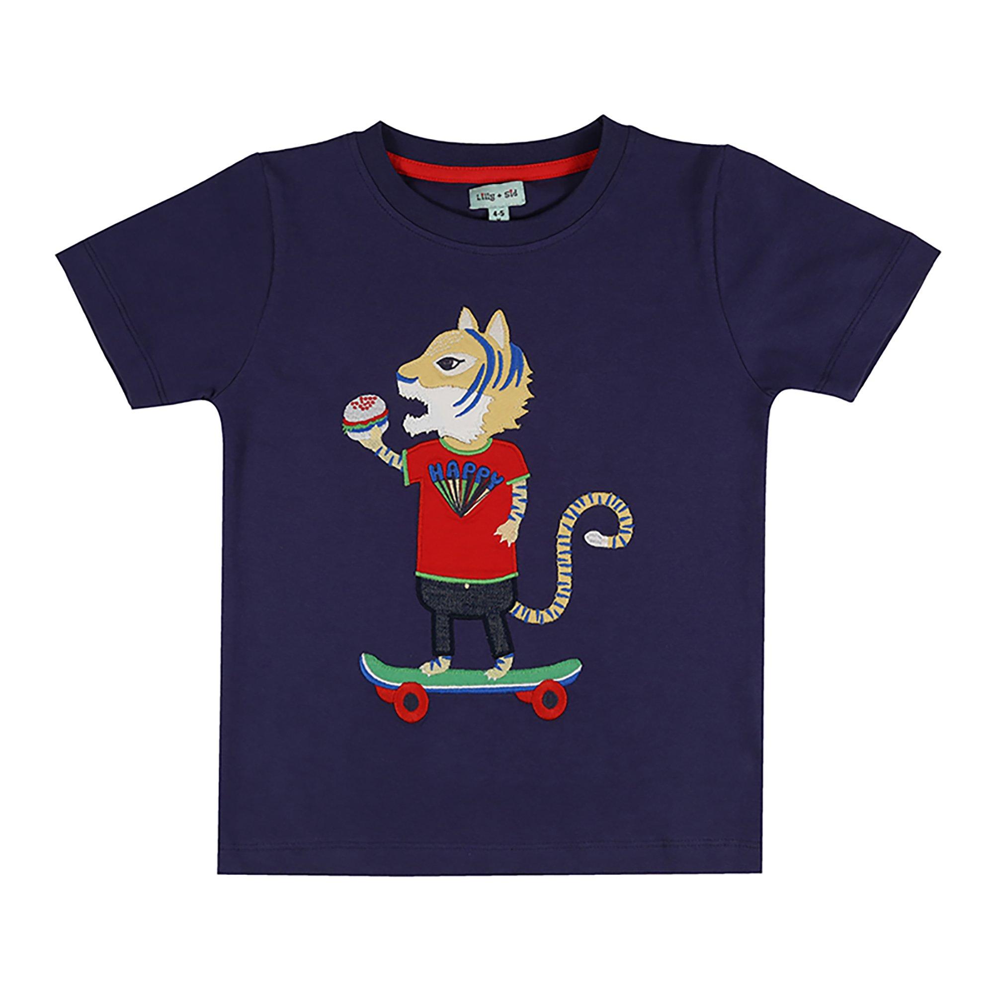 Blu navy - Lilly and Sid - Regular Fit Skating Tiger T-Shirt - 1