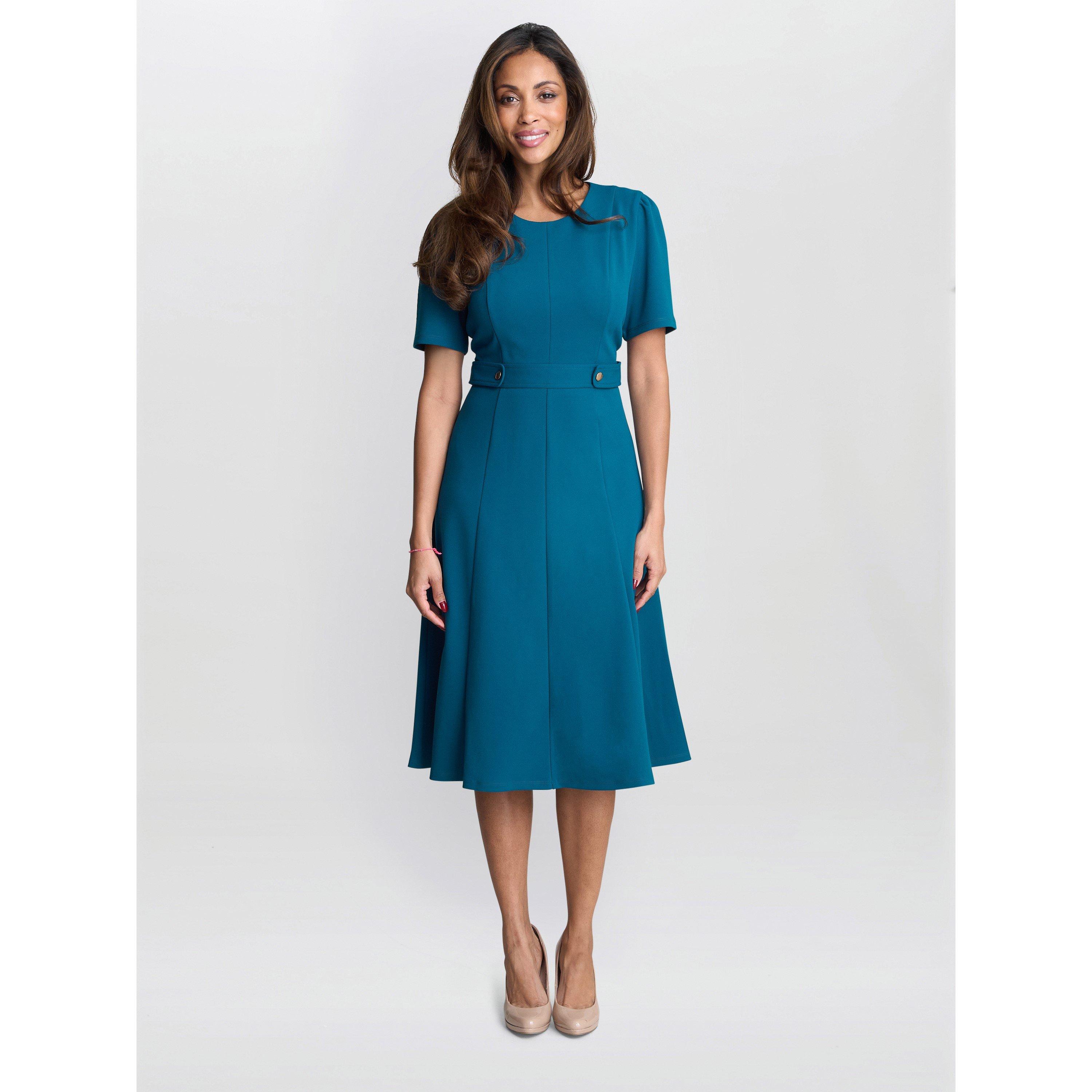 Petrol - Gina Bacconi - Mel Fit And Flare Midi Dress - 2