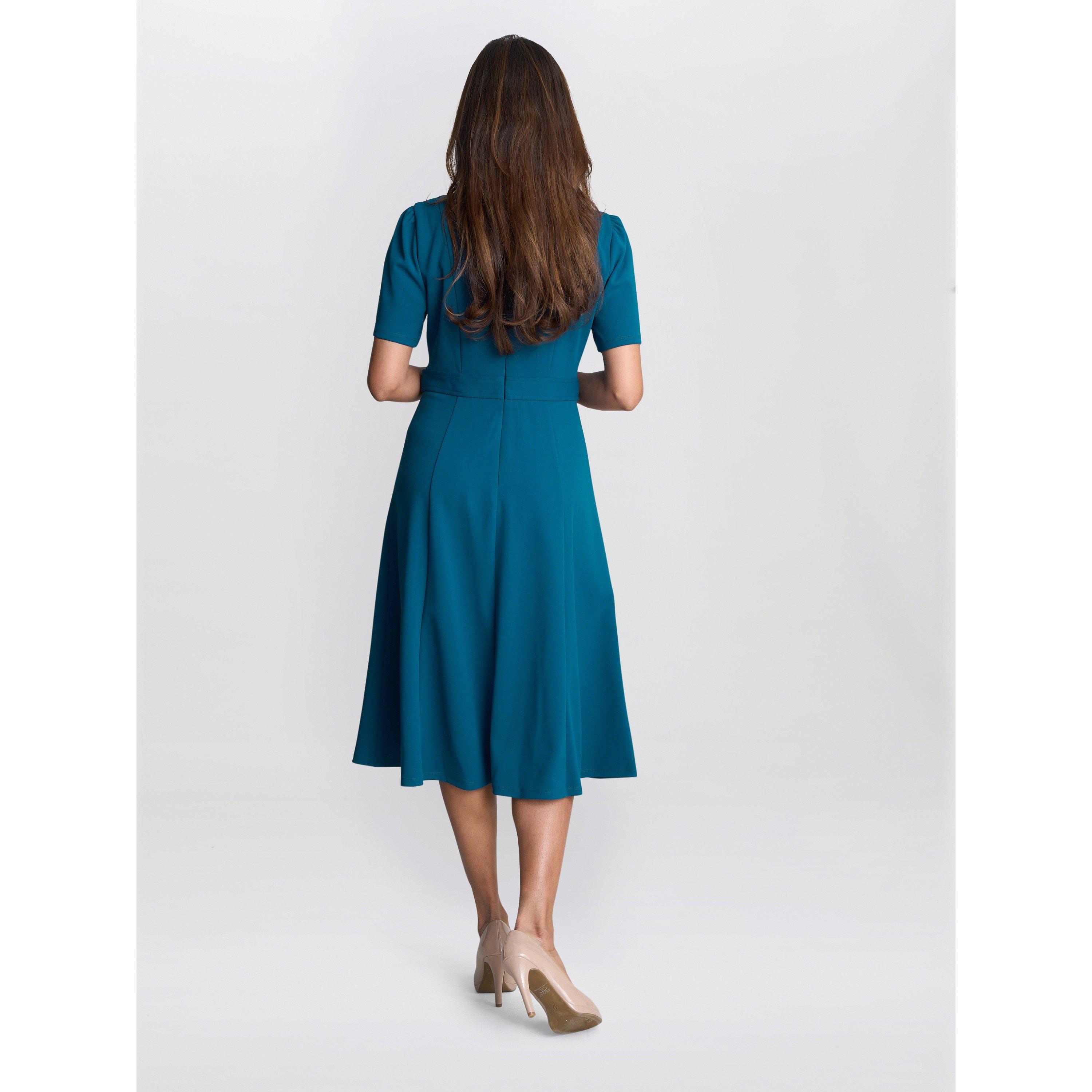 Petrol - Gina Bacconi - Mel Fit And Flare Midi Dress - 3