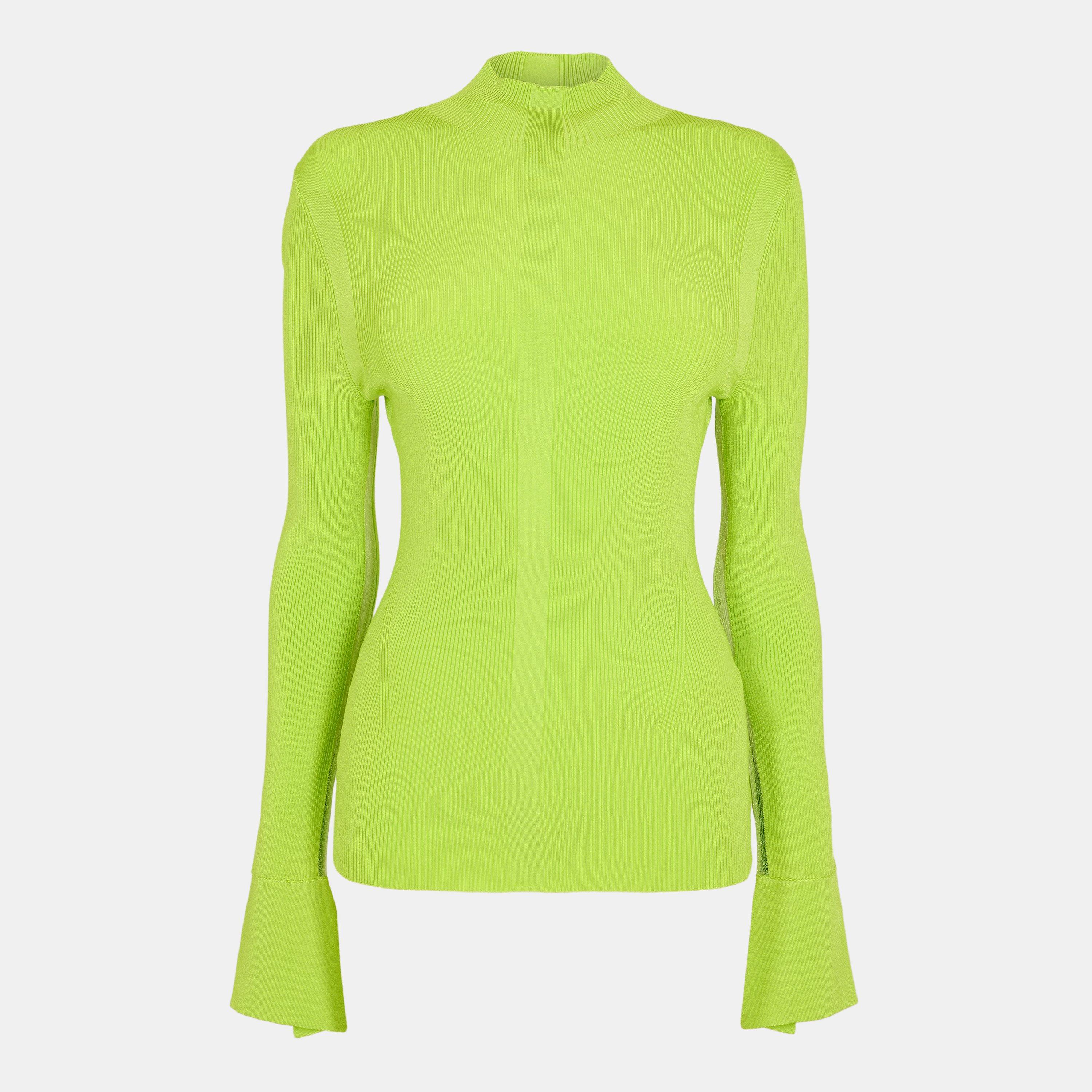 Bright Yellow - Boss - Women's Frescia Ribbed Crew Neck Jumper - 1
