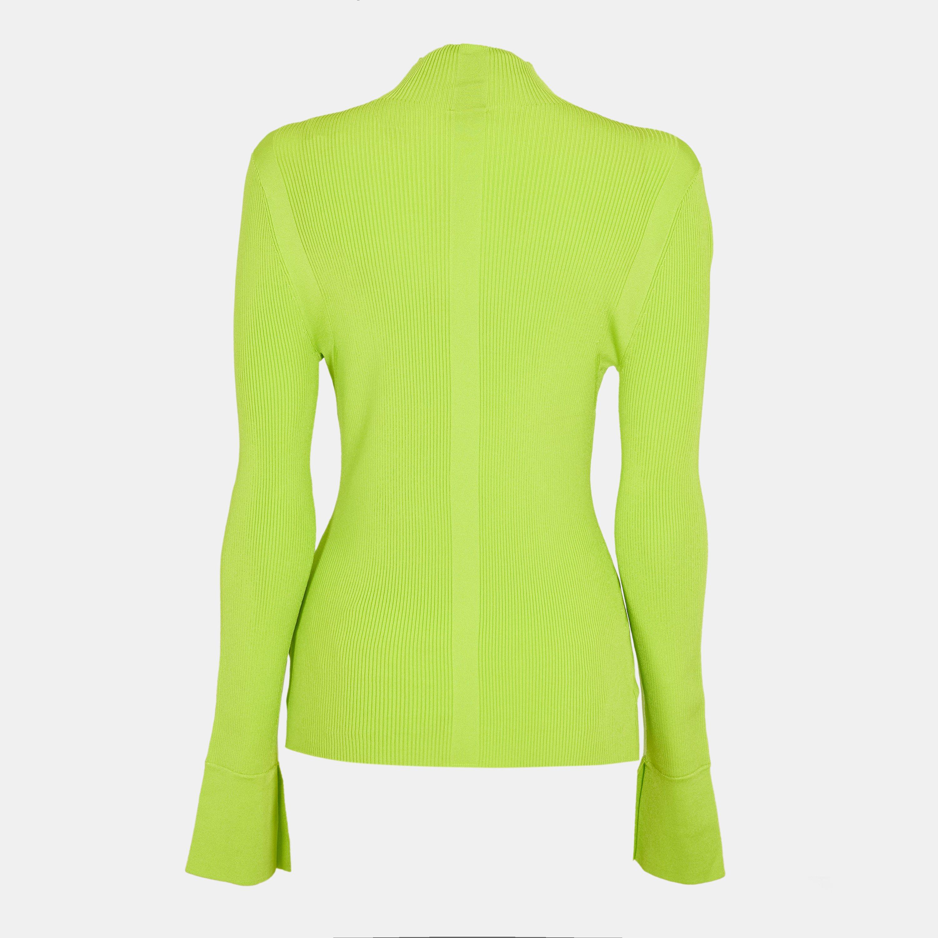 Bright Yellow - Boss - Women's Frescia Ribbed Crew Neck Jumper - 2