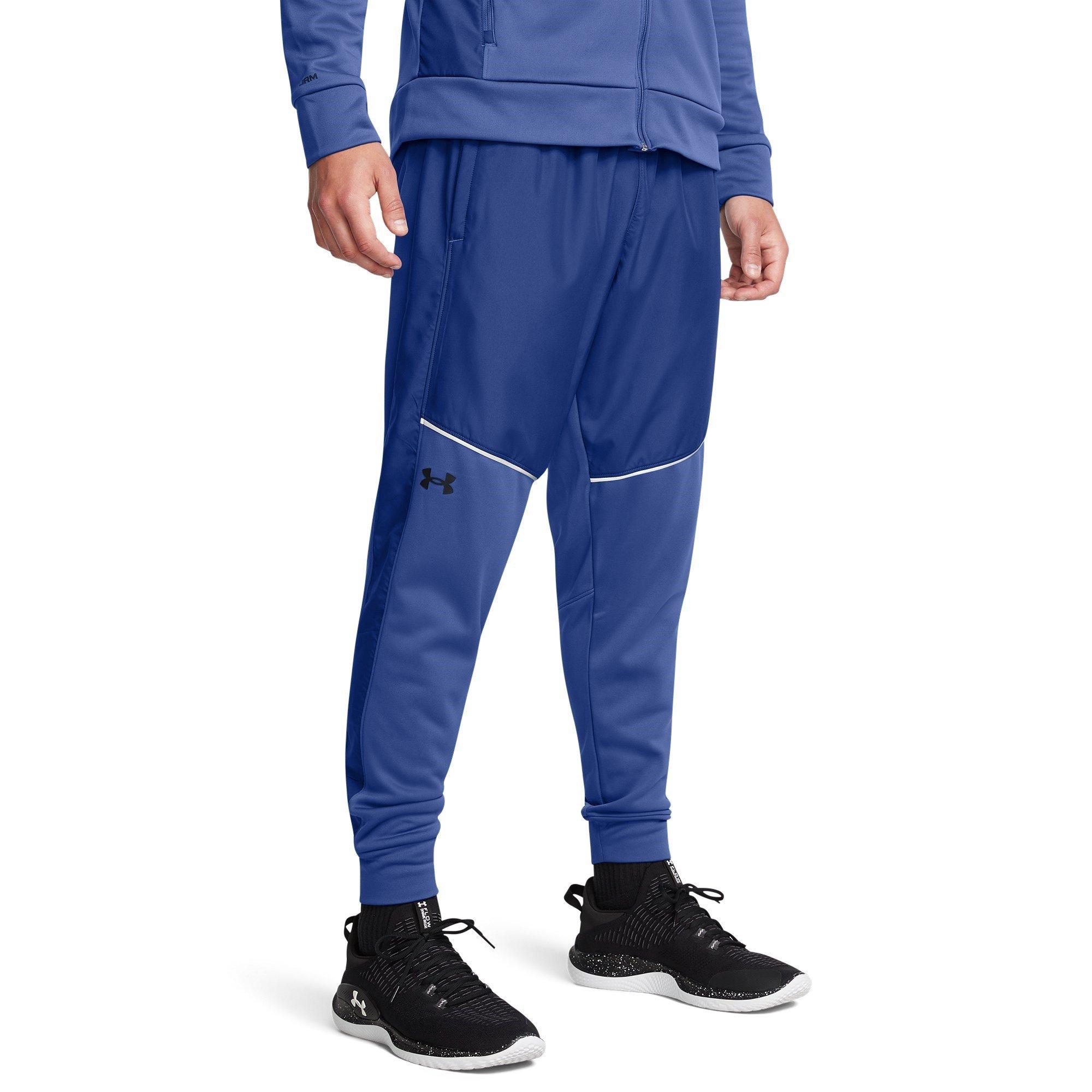 Blue - Under Armour - Performance Fleece Tracksuit Bottoms - 2
