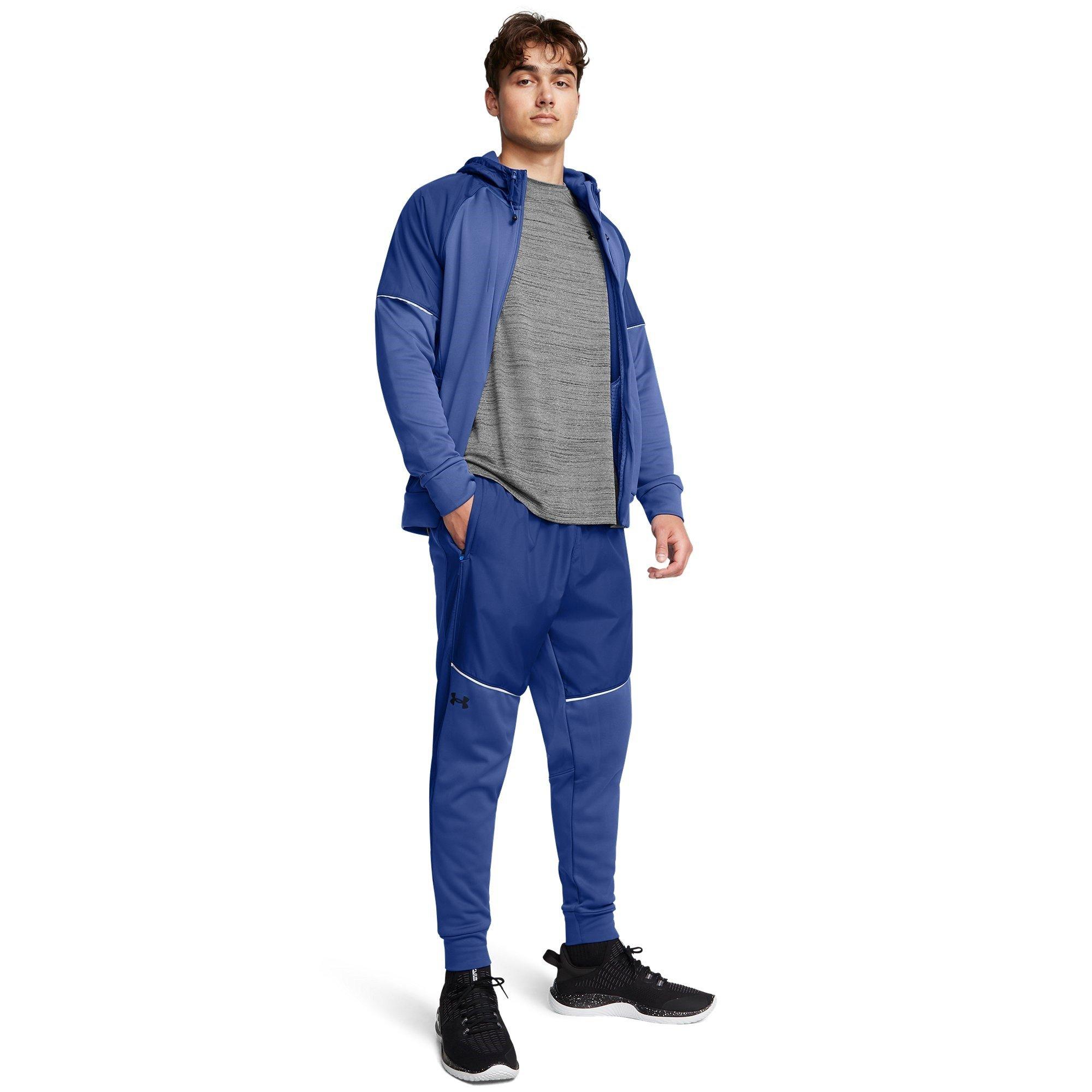 Blue - Under Armour - Performance Fleece Tracksuit Bottoms - 4