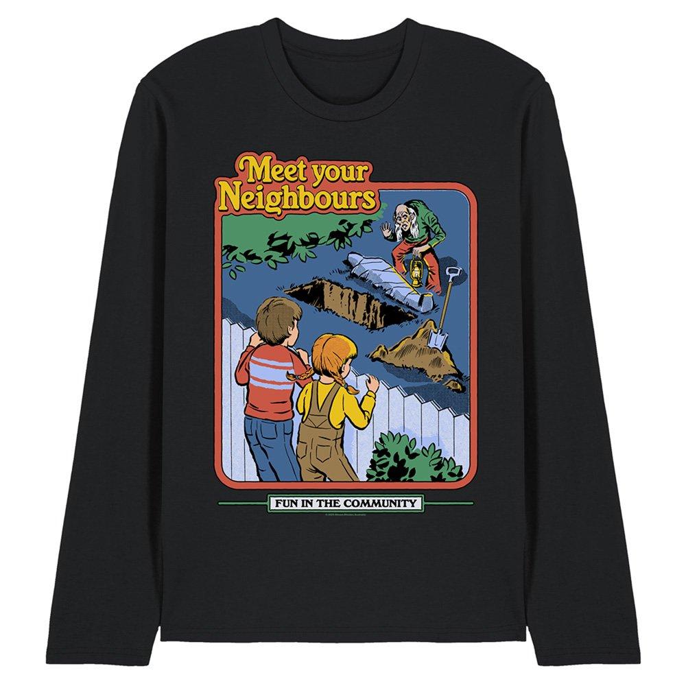 Black - Steven Rhodes - Steven Rhodes Meet Your Neighbours Long Sleeve T-S - 1