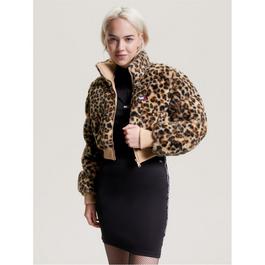 Tommy Jeans Ultra Copped Leopard Faux Fur Jacket