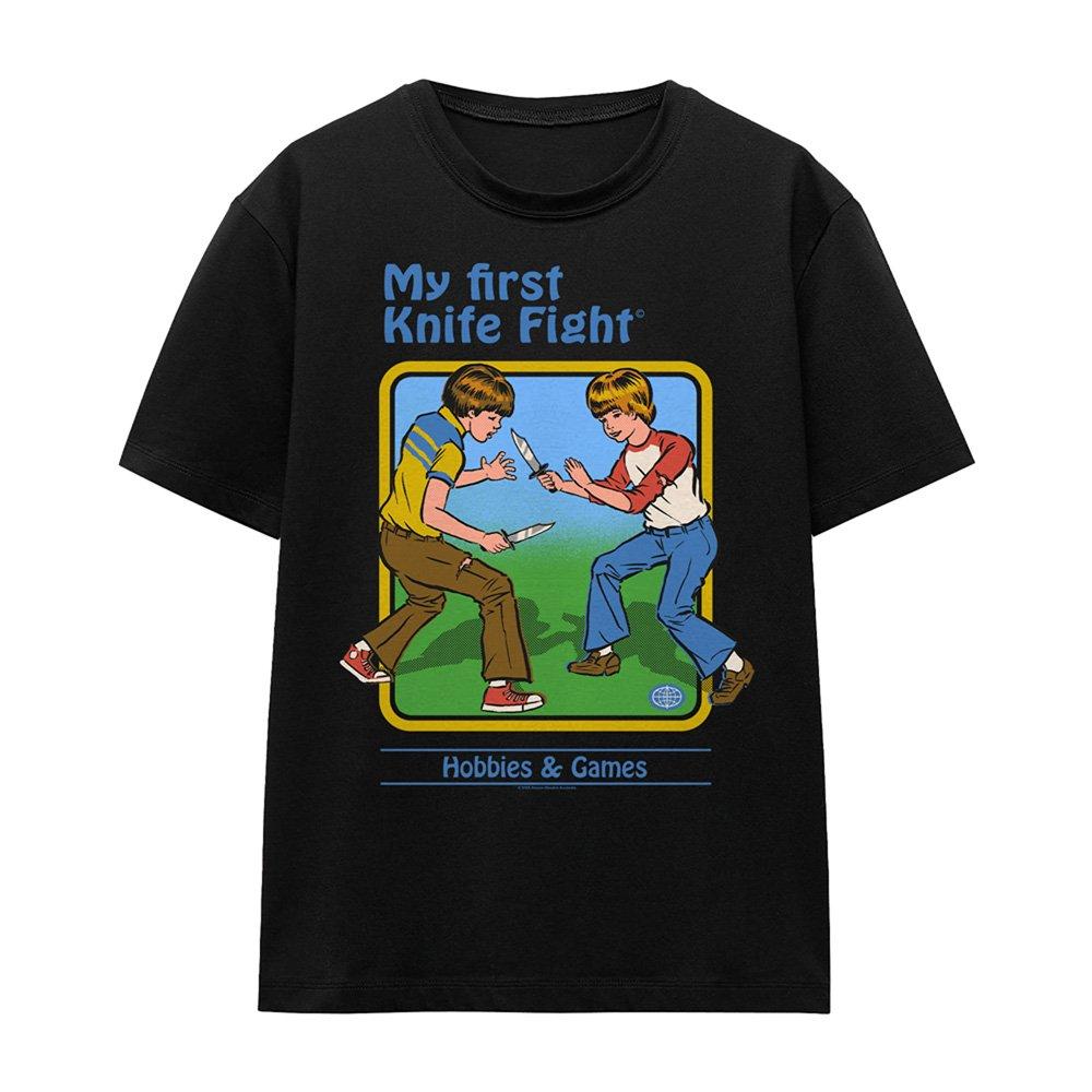 Black - Steven Rhodes - Steven Rhodes My First Knife Fight T Shirt Black - 4