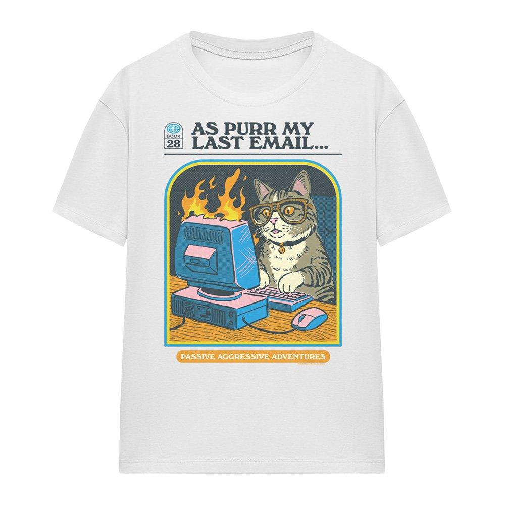 White - Steven Rhodes - Steven Rhodes As Purr My Last Email T Shirt White - 4