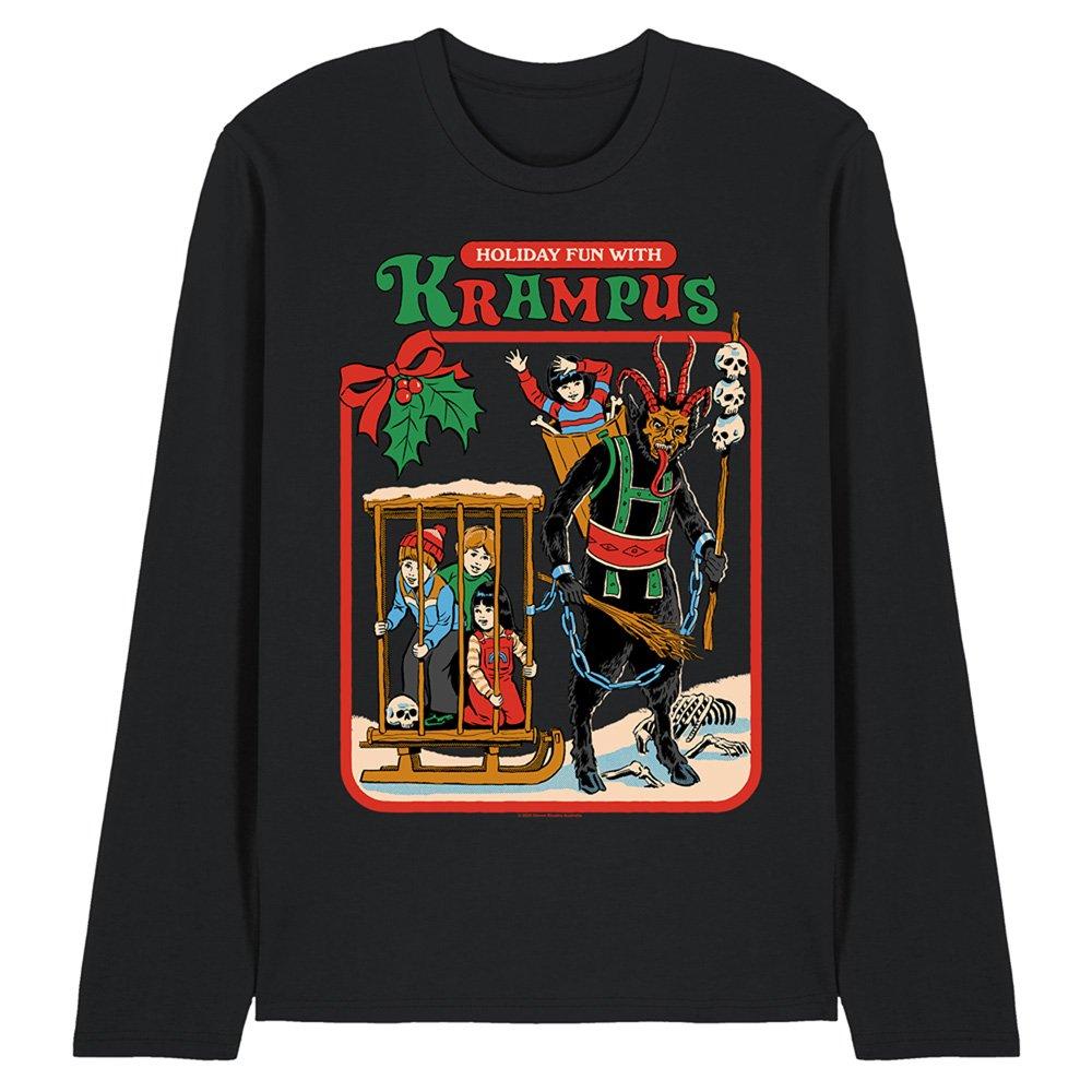 Black - Steven Rhodes - Steven Rhodes Fun With Krampus Long Sleeve T-Shirt - 1