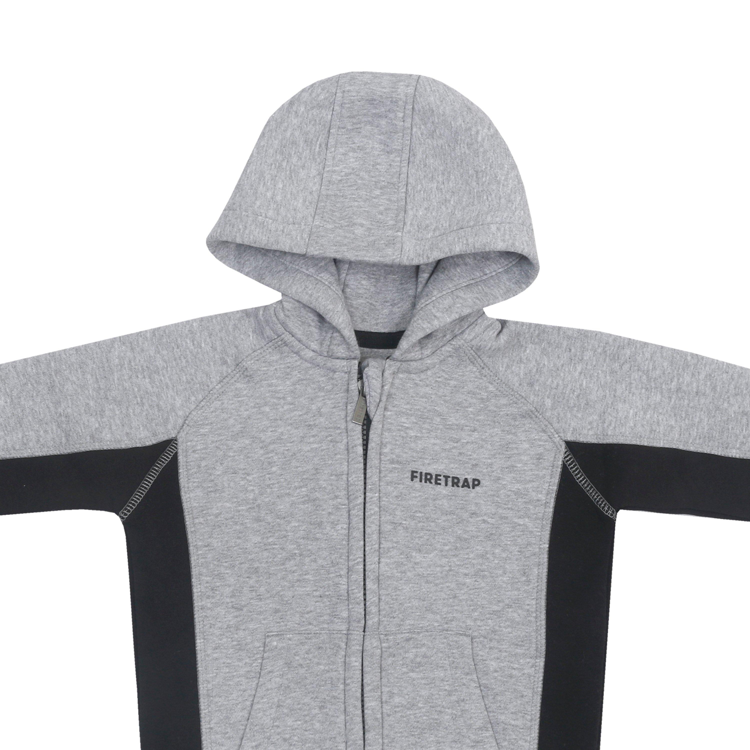 Grey Marl/Black - Firetrap - Infant Boys 3pc Jogger Set - 4