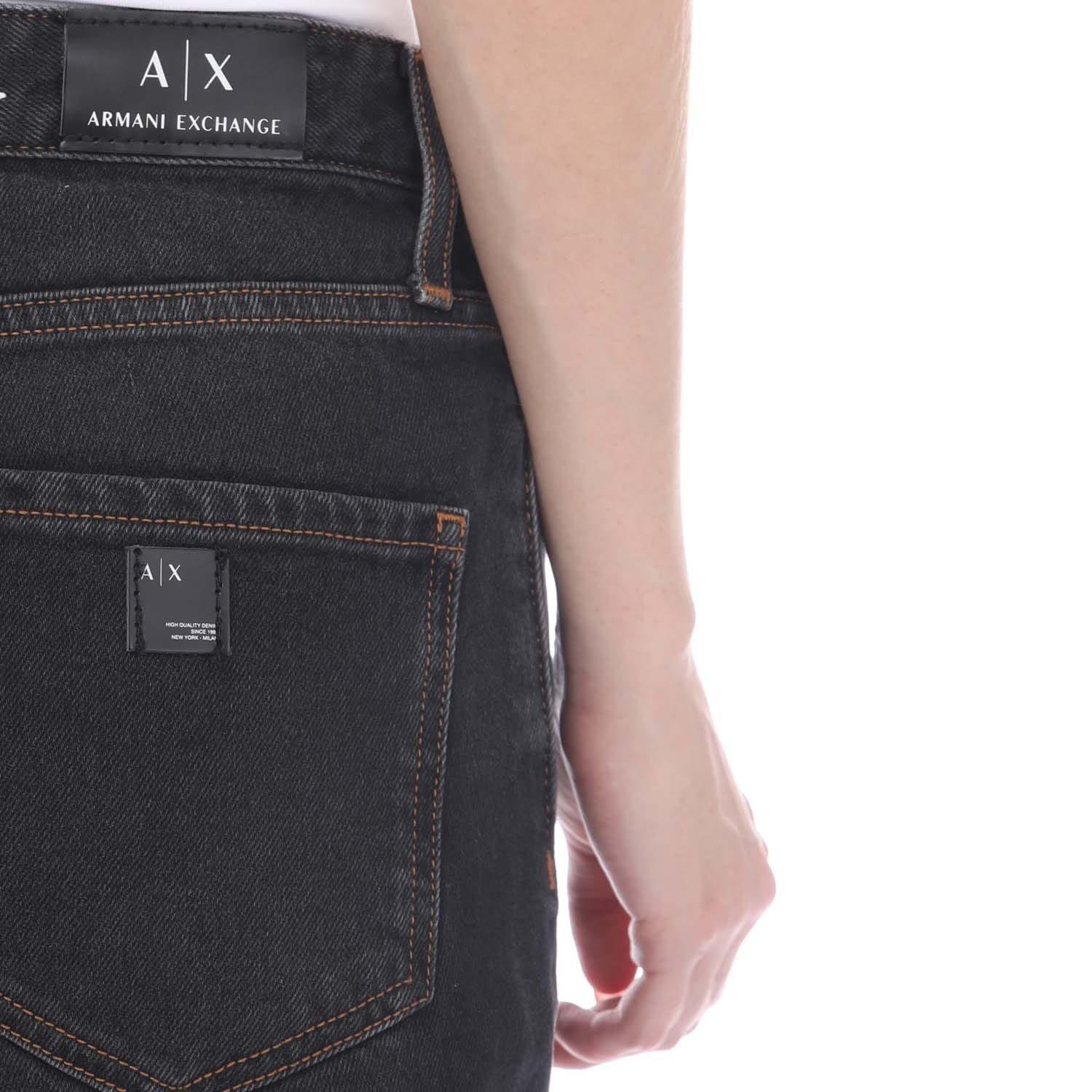 Black - Armani Exchange - Women's Regular Fit Jeans - 3