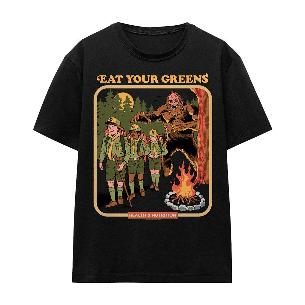 Black - Steven Rhodes - Steven Rhodes Eat Your Greens T Shirt Black - 4