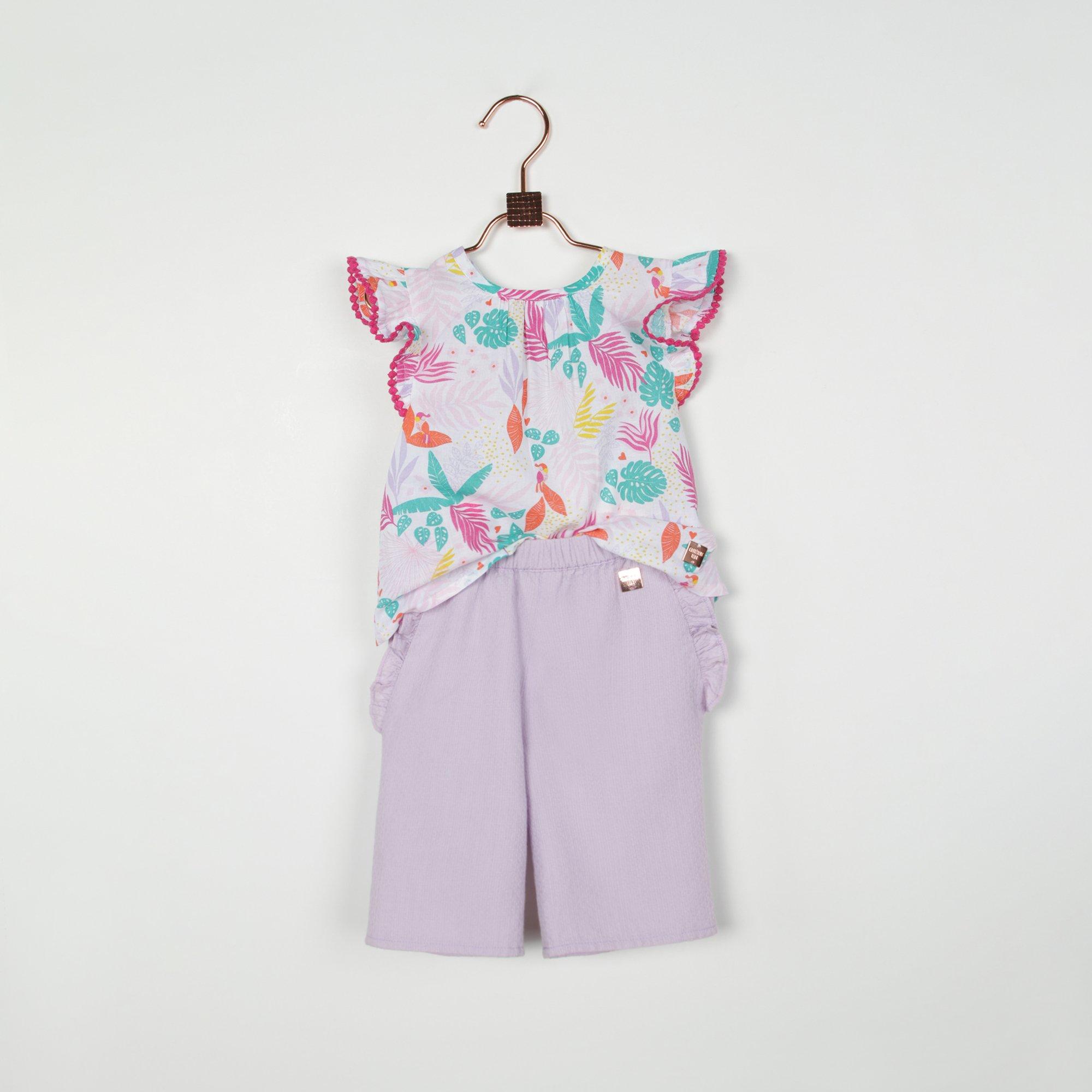 Lilac - Carrement Beau - Kids' Straight Leg Trouser - 2