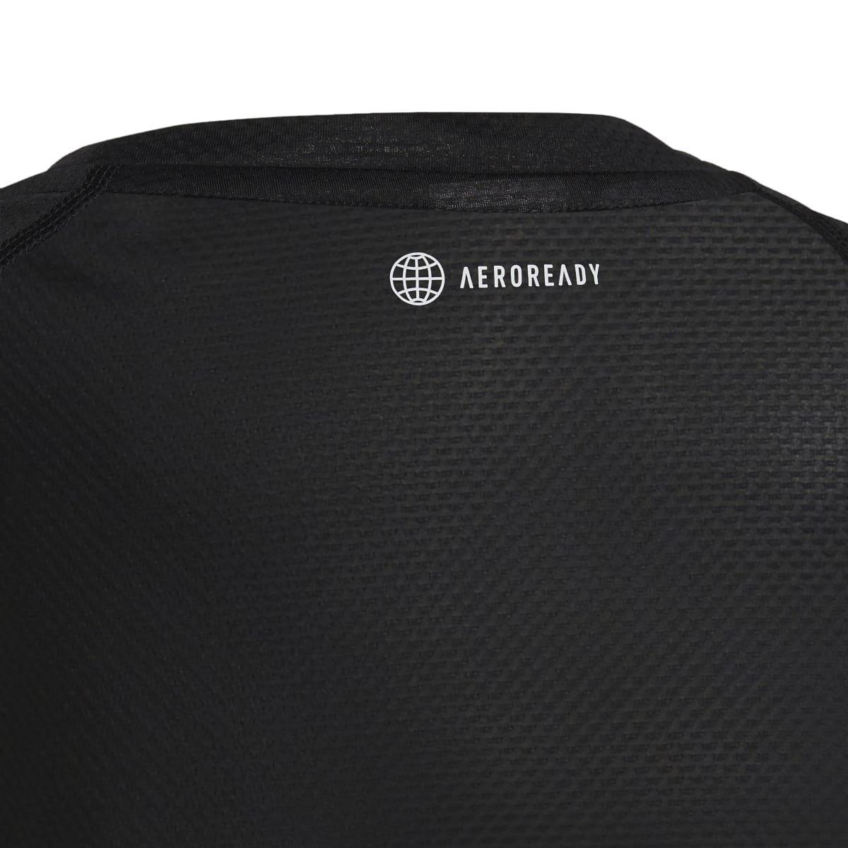 Black - adidas - Aeroready 3 Stripes T-Shirt - 4