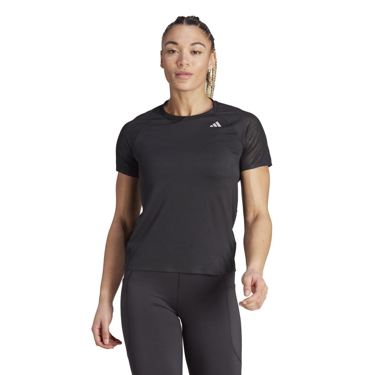 Black - adidas - Women's Adizero Regular Fit Running T-Shirt - 3