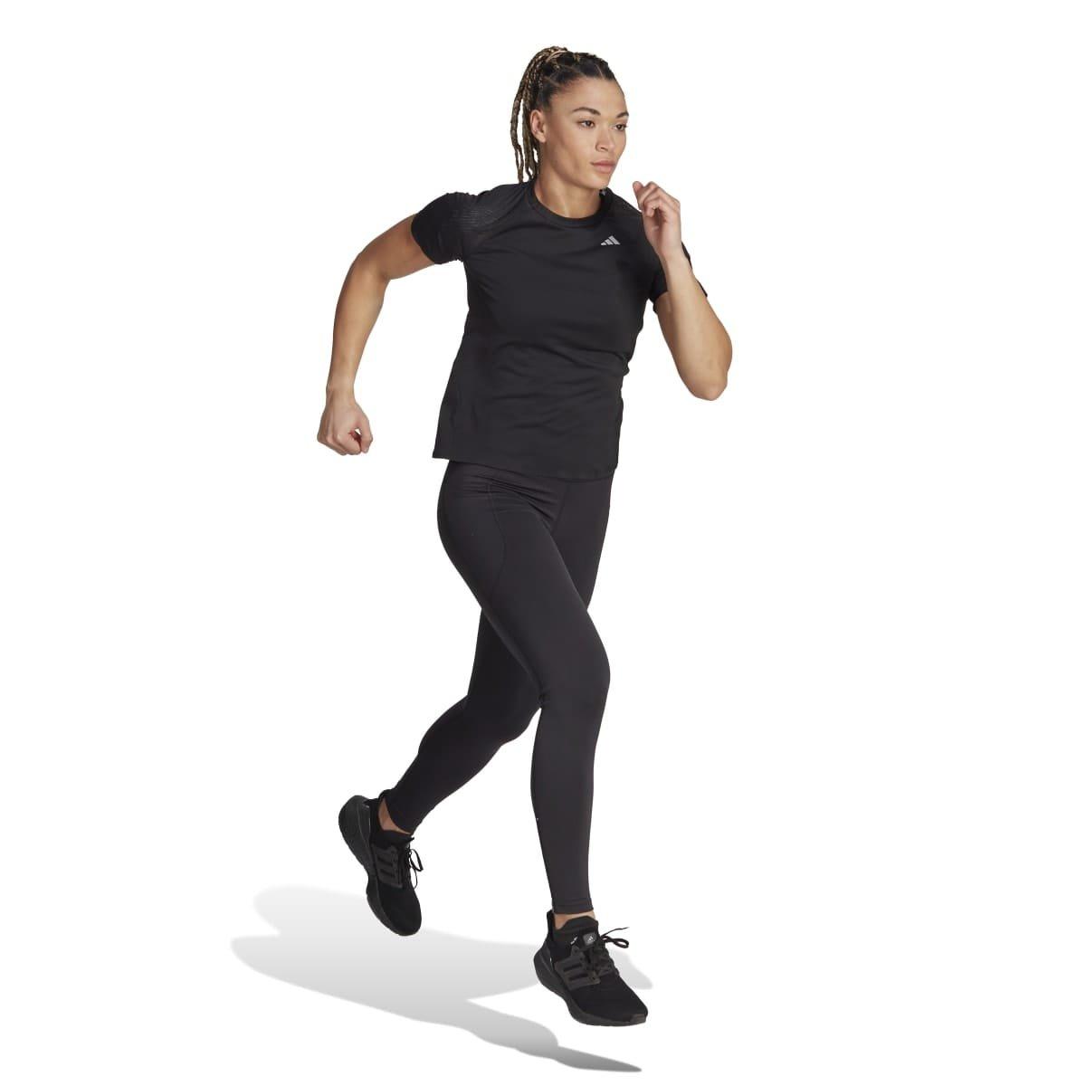 Black - adidas - Women's Adizero Regular Fit Running T-Shirt - 6