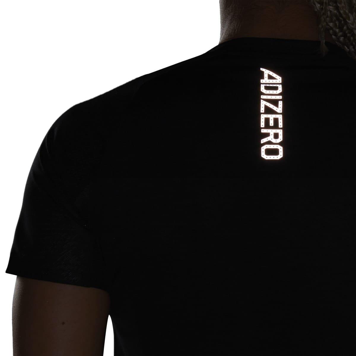 Black - adidas - Women's Adizero Regular Fit Running T-Shirt - 8