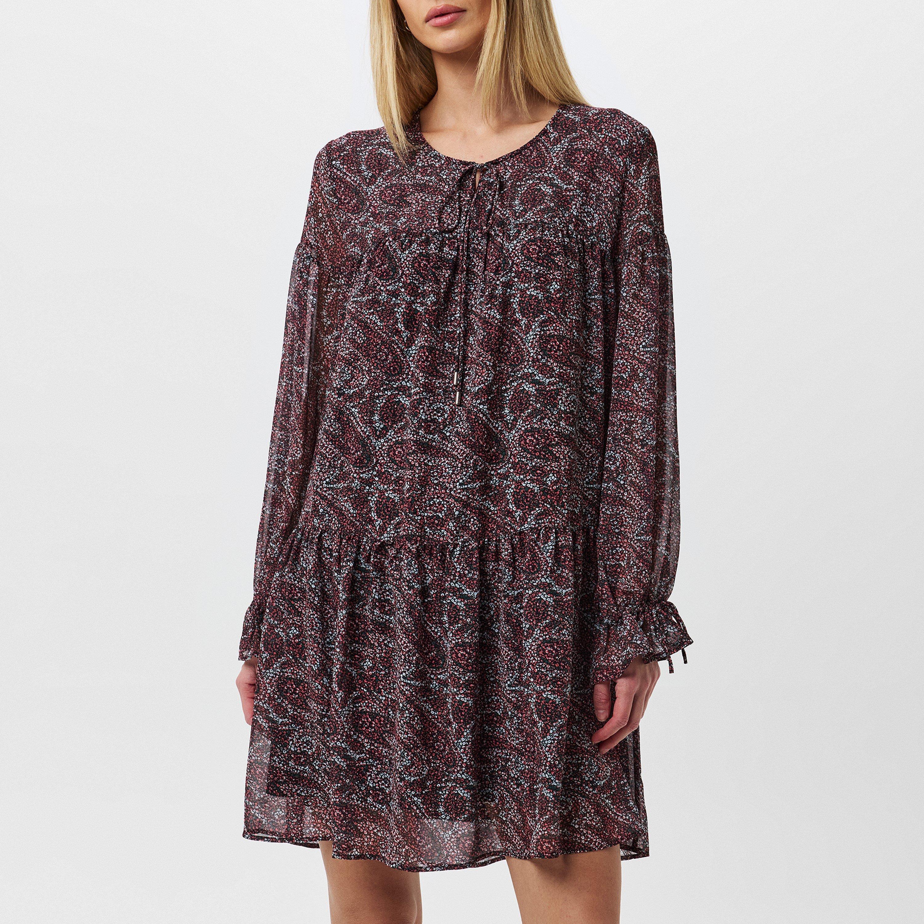 Open Misc - Boss - Women's Dress, Tiered Construction, Sheer Sleeves - 3