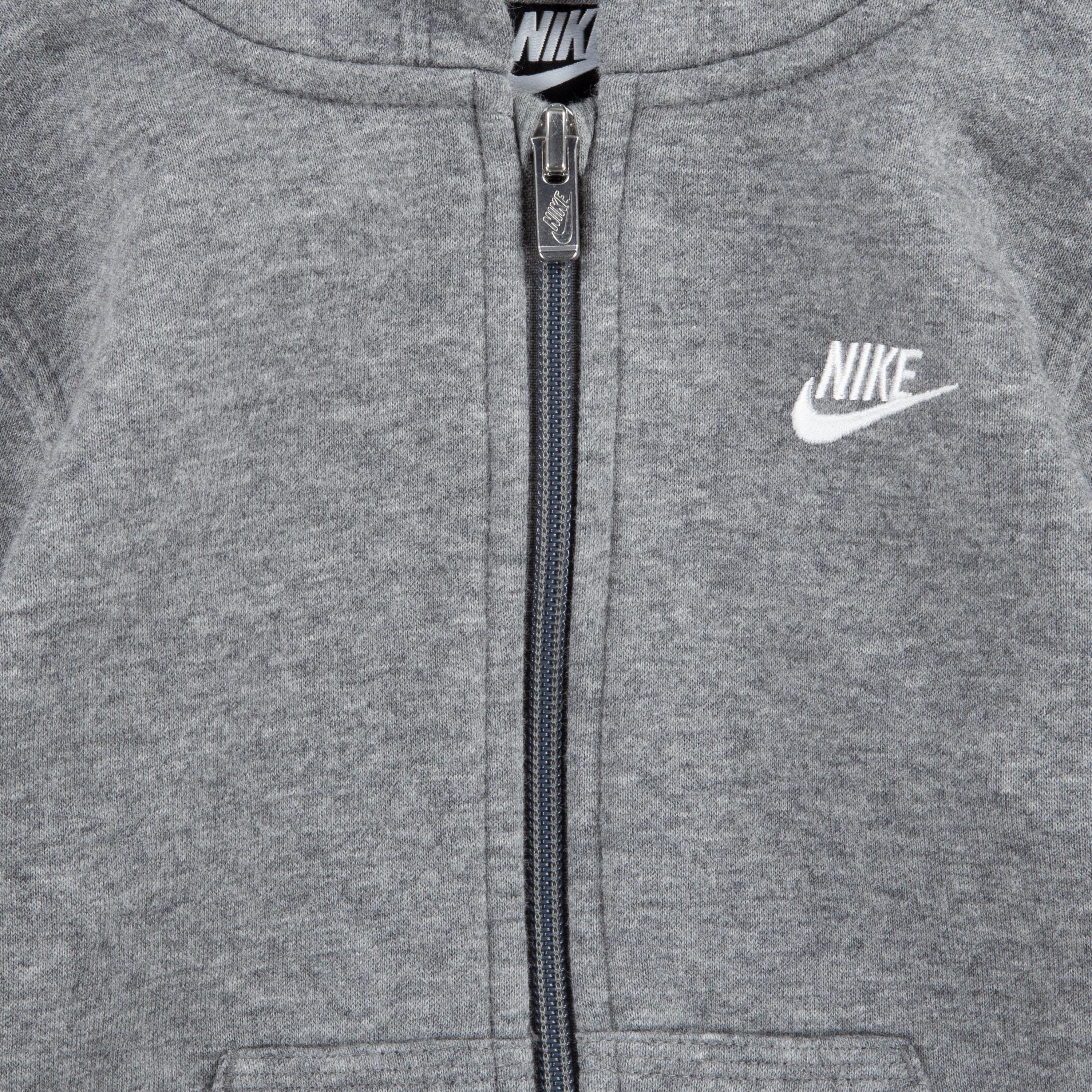 Carbon Htr - Nike - Logo Zip Hoodie Infants - 2