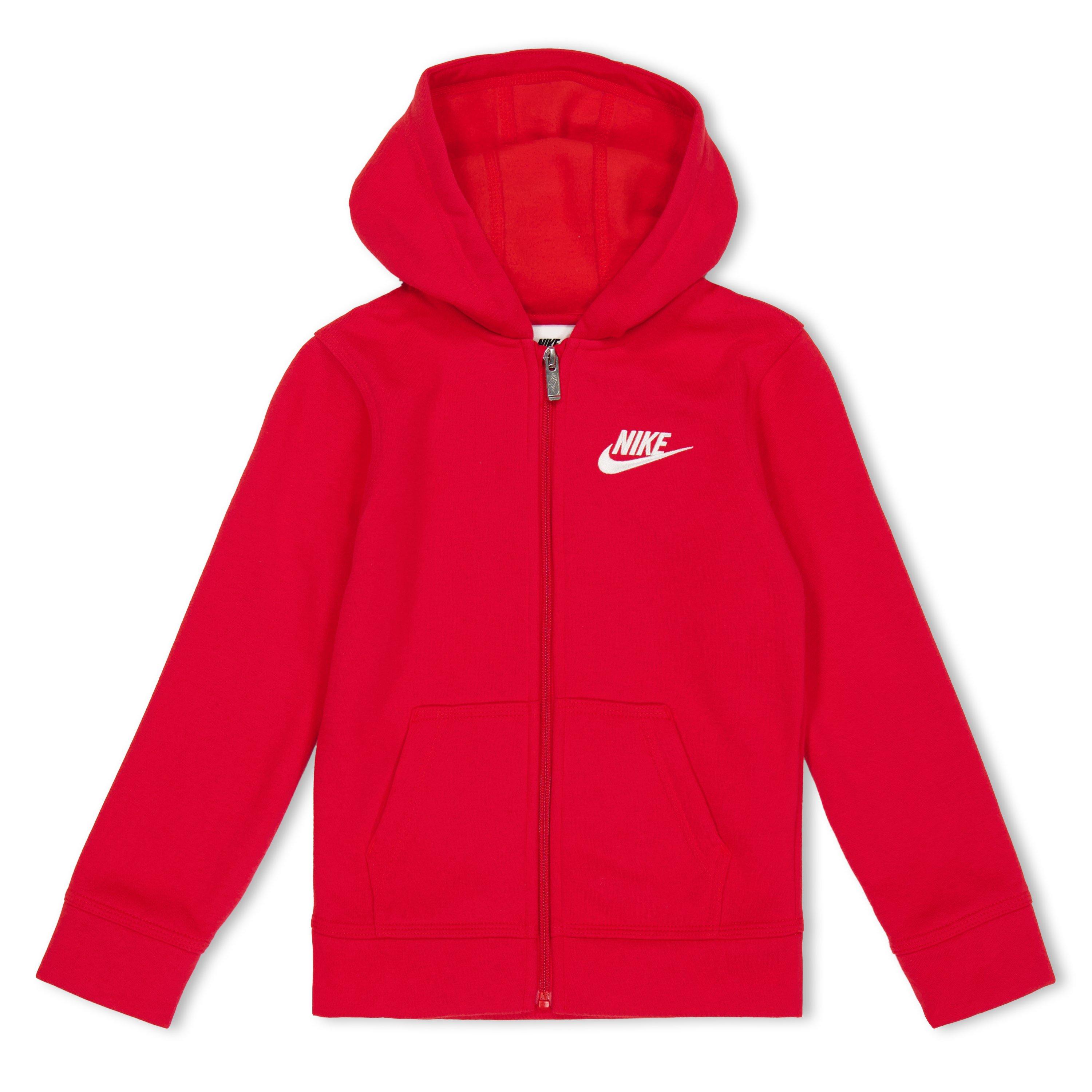 red zip up hoodie nike