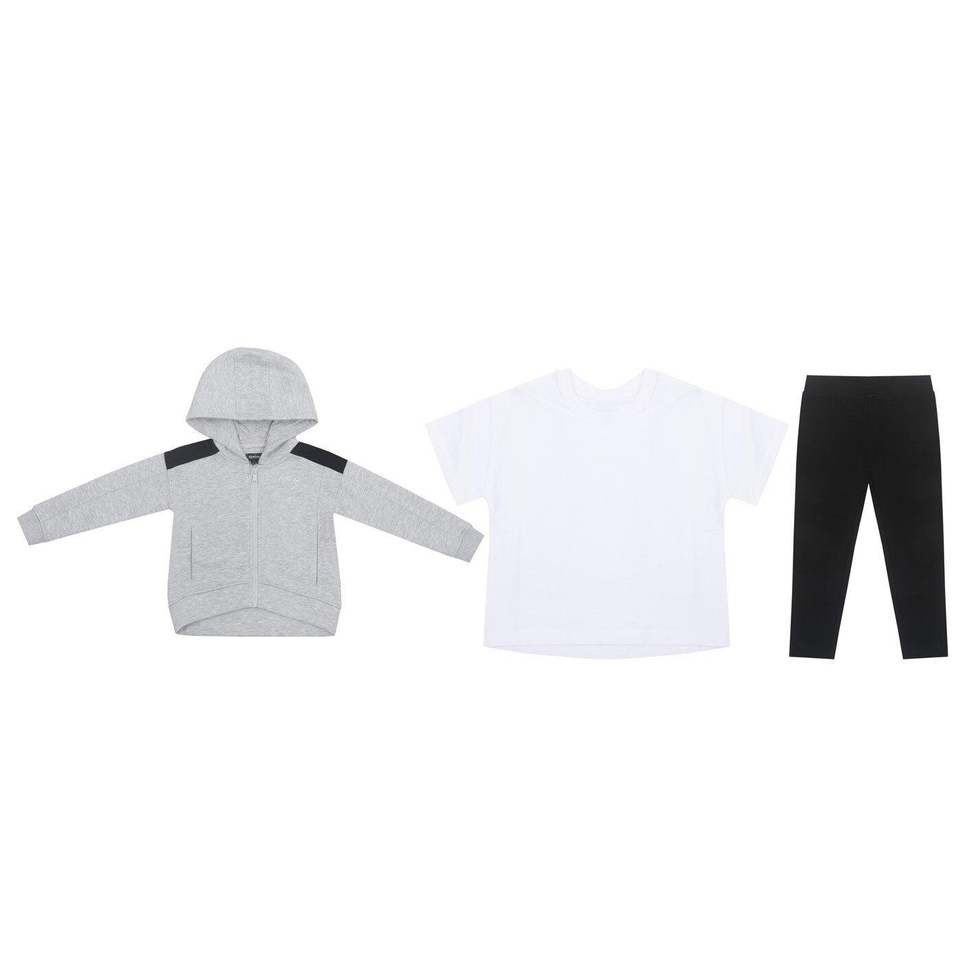 Grå/Sort - Firetrap - Infant Girls 3pc Jogger - 1