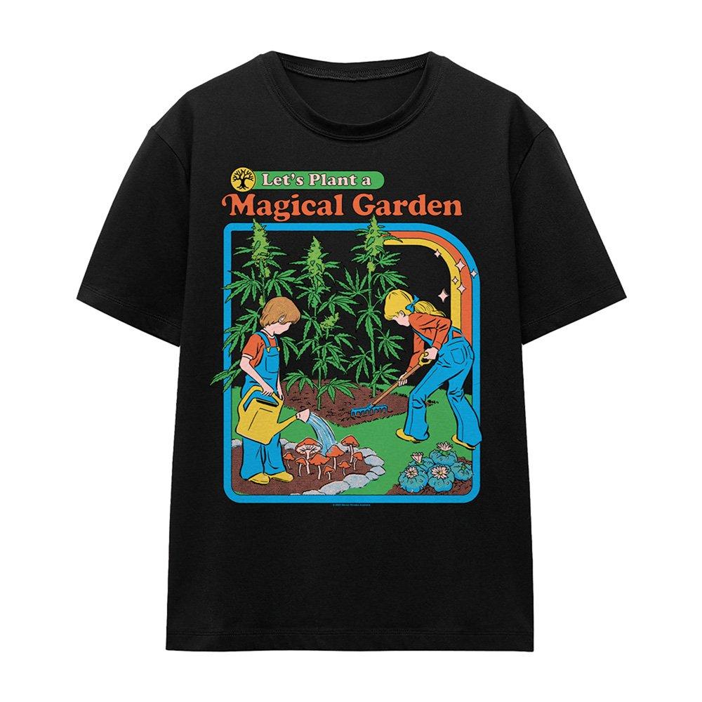 Black - Steven Rhodes - Steven Rhodes Magical Garden T Shirt Black - 4