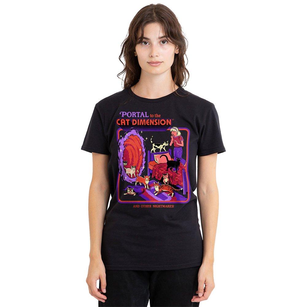Black - Steven Rhodes - Steven Rhodes Cat Dimension T Shirt Black - 1