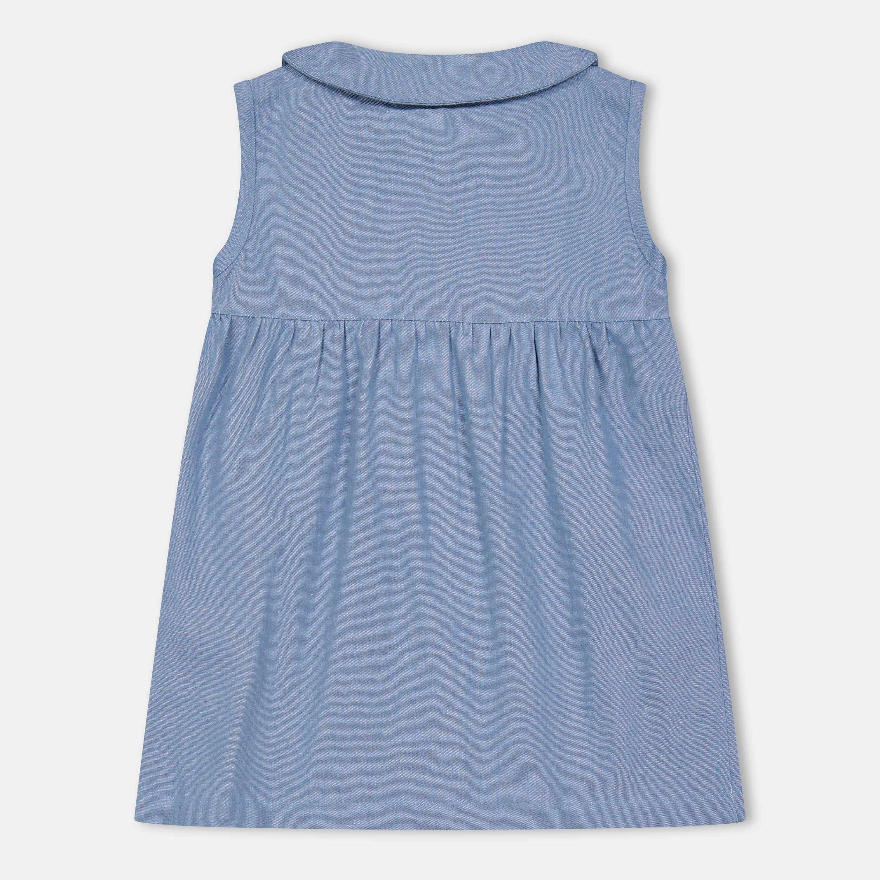 Blue - Lilly and Sid - Floral Collar A Line Dress - 2