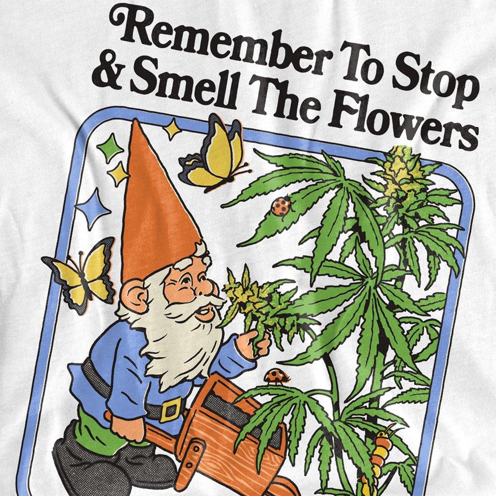 White - Steven Rhodes - Steven Rhodes Smell The Flowers Long Sleeve T-Shir - 2