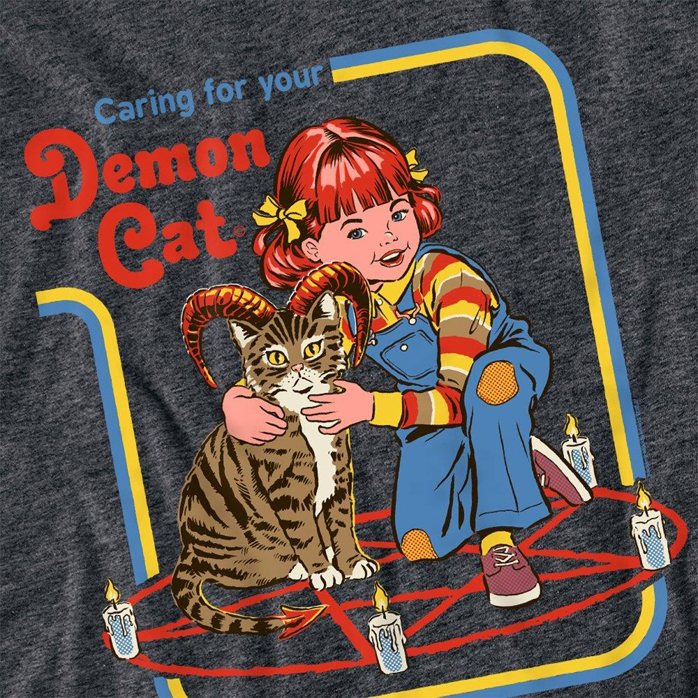 Charcoal - Steven Rhodes - Steven Rhodes Caring For Your Demon Cat Tee Charc - 2
