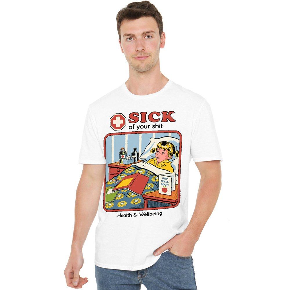 White - Steven Rhodes - Steven Rhodes Sick Of Your Sh T-Shirt White - 1