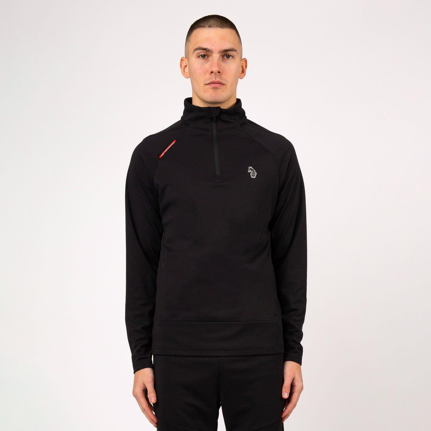Zwart - Luke 1977 - Indicator Overhead Zip Funnel Neck Sweatshirt - 1