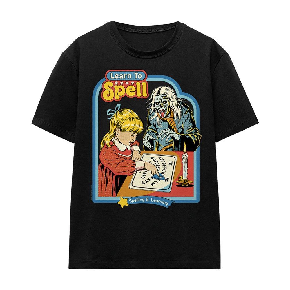 Black - Steven Rhodes - Steven Rhodes Learn To Spell T Shirt Black - 4