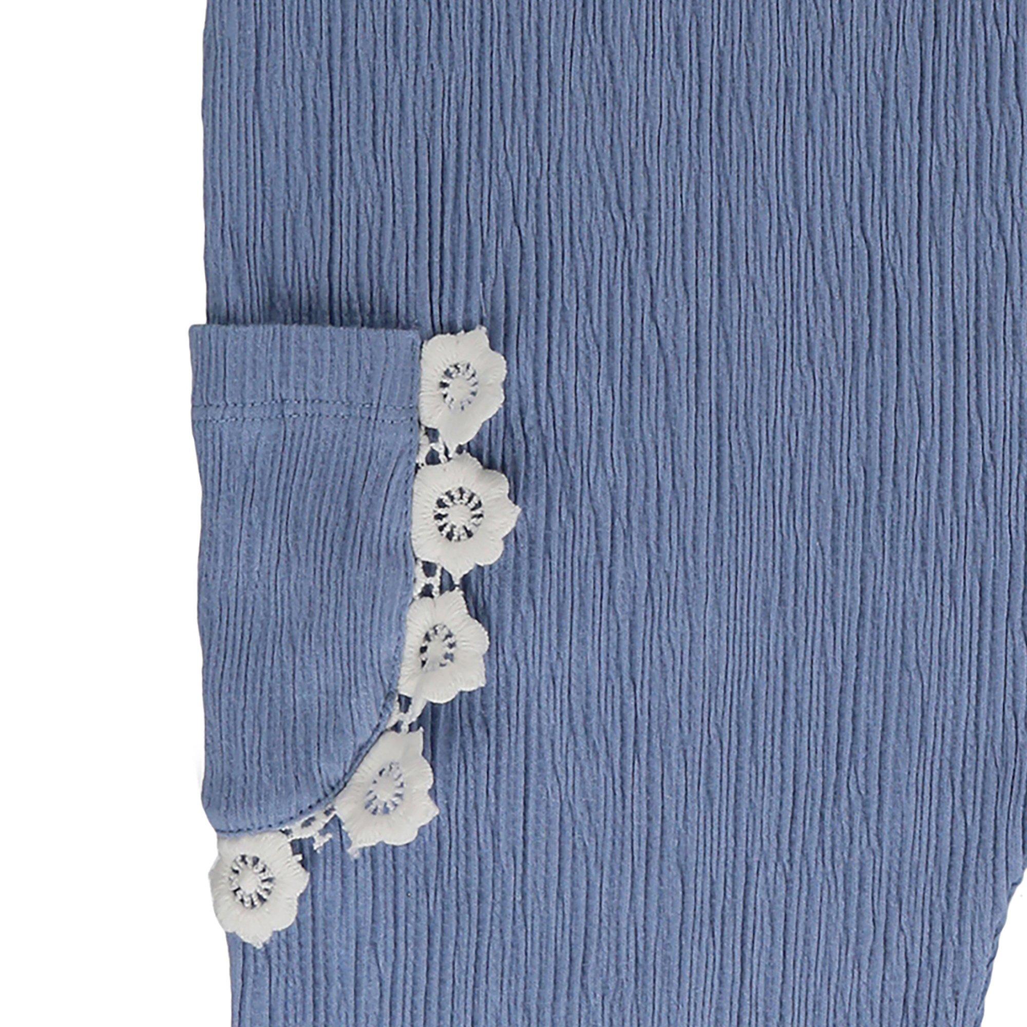 Blue - Lilly and Sid - Cat Face Dungarees - 4