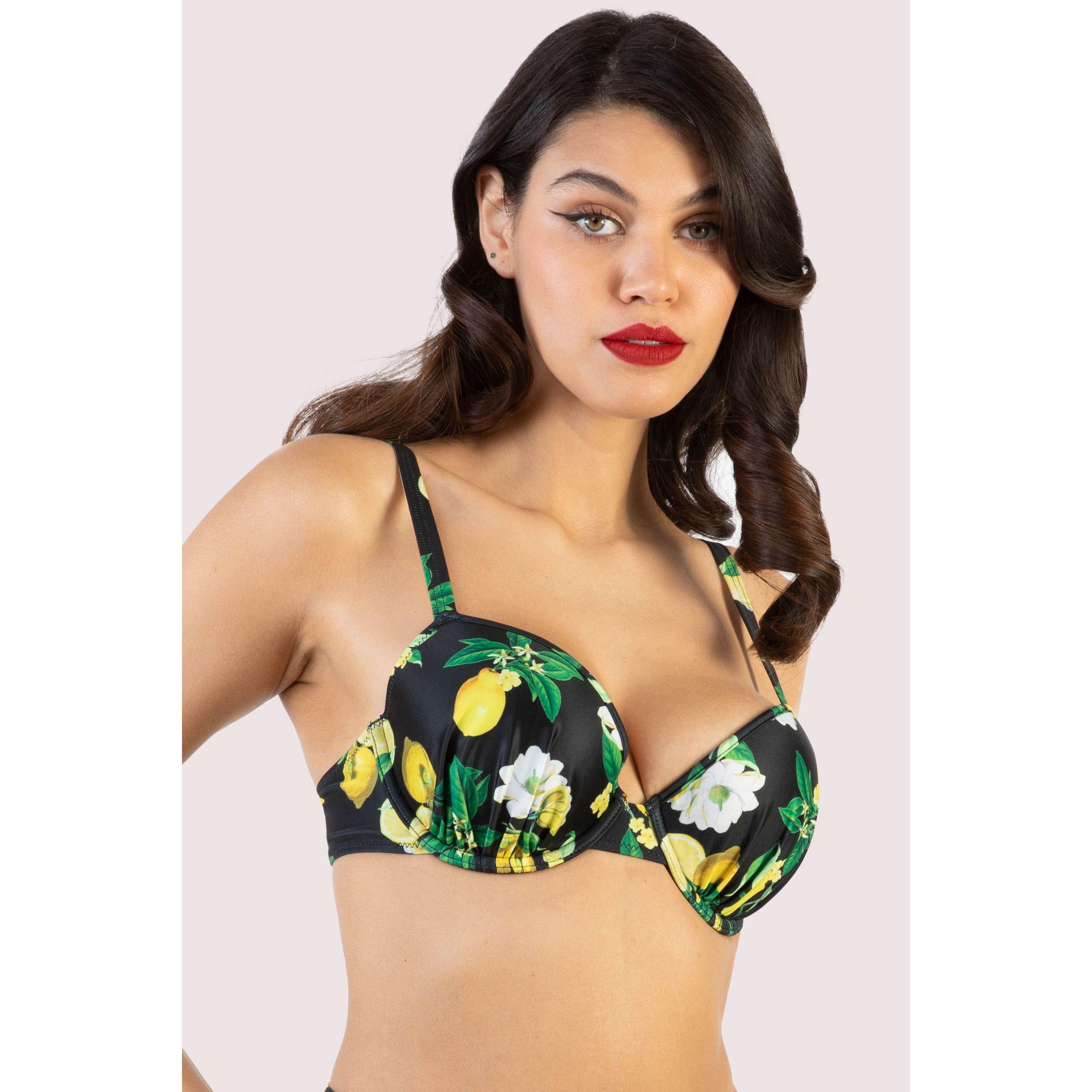Black - Playful Promises - Claudette Lemons Padded Balcony Bikini Top - 1