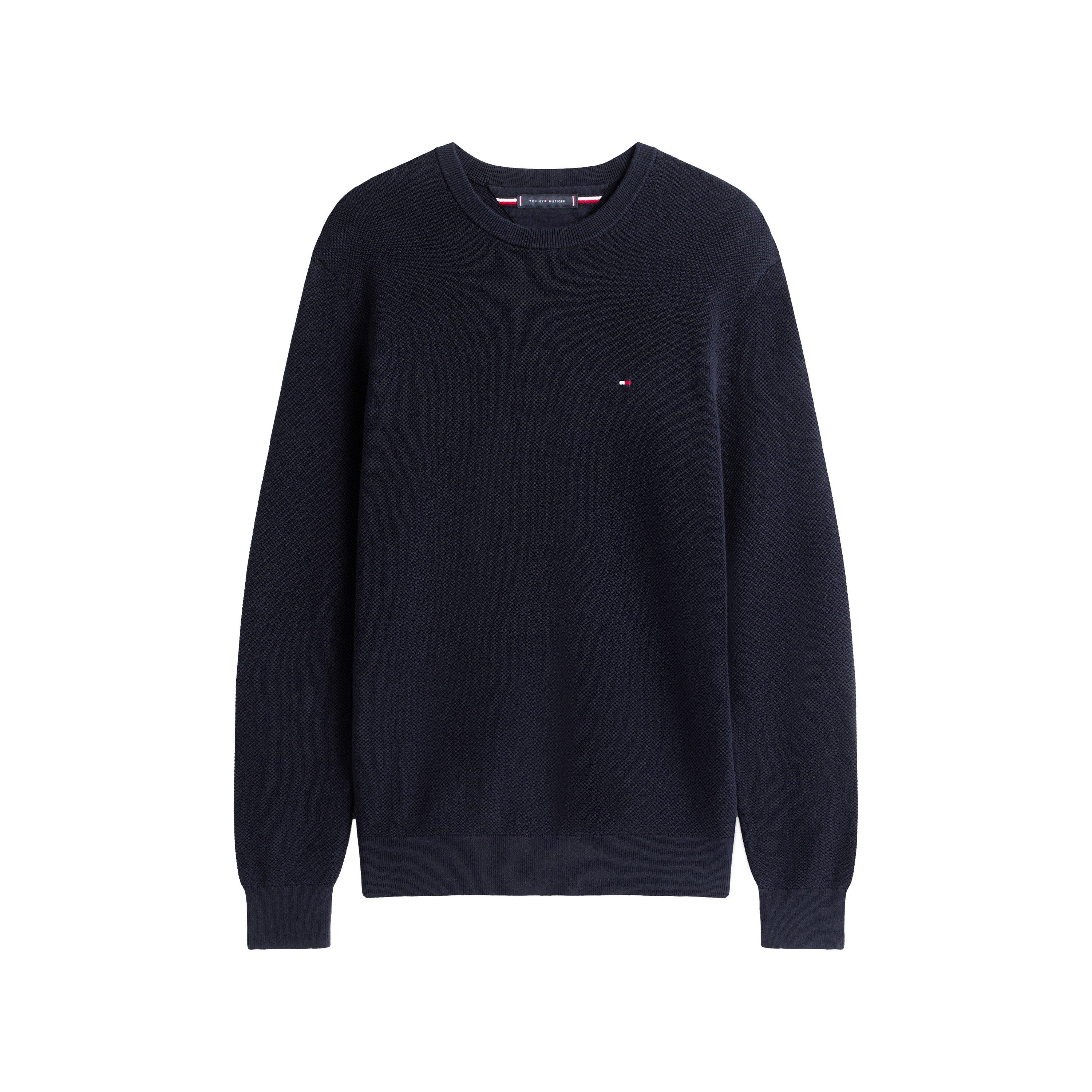 Tommy Hilfiger Men's Ribbed Crew Neck Jumper - Desert Sky Dw5 - M