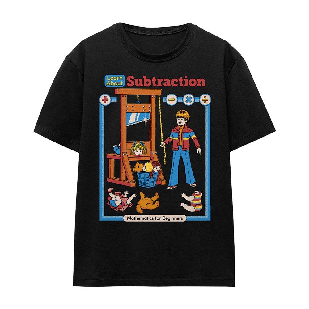 Black - Steven Rhodes - Steven Rhodes Learn About Subtraction T Shirt Bla - 4