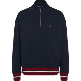 Tommy Hilfiger Global Stripe Archive Fit Half Zip Sweatshirt