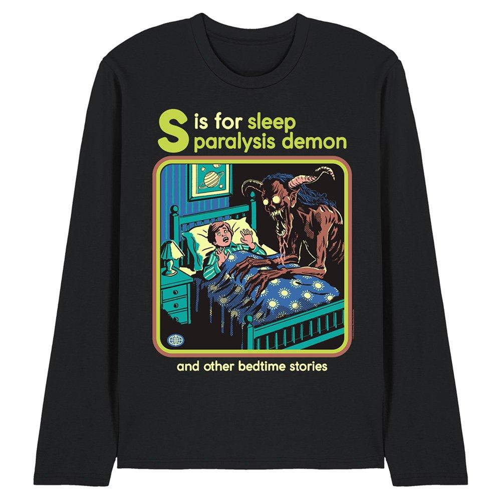 Black - Steven Rhodes - Steven Rhodes Sleep Paralysis Demon Long Sleeve T- - 1