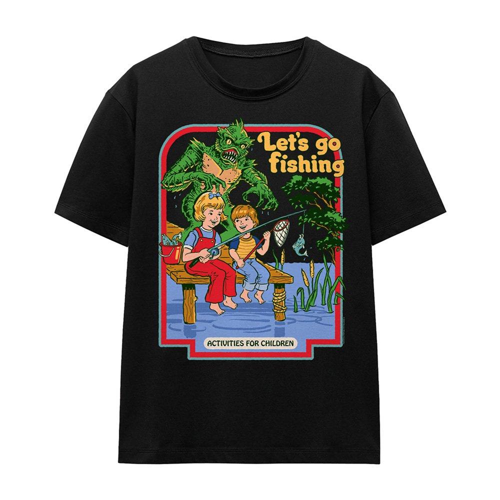 Black - Steven Rhodes - Steven Rhodes LetS Go Fishing T Shirt Black - 4