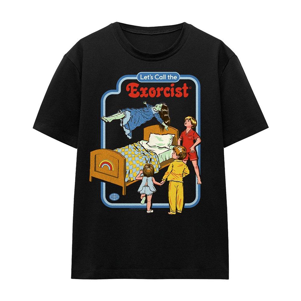 Black - Steven Rhodes - Steven Rhodes Lets Call The Exorcist T Shirt Blac - 4