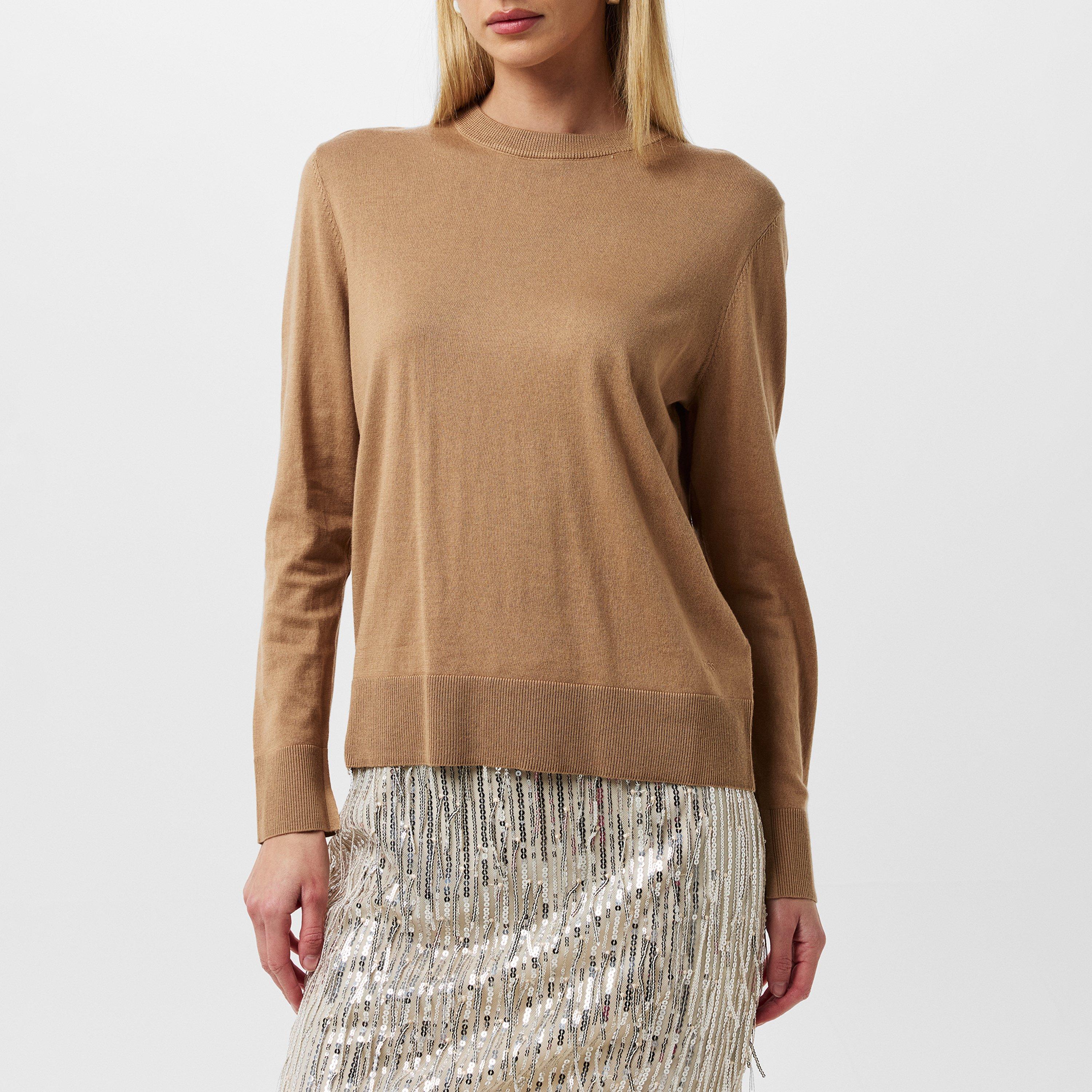 Camel 260 - Boss - Women's Embroidered Logo Sweater, Tonal Embroidery Detail - 3