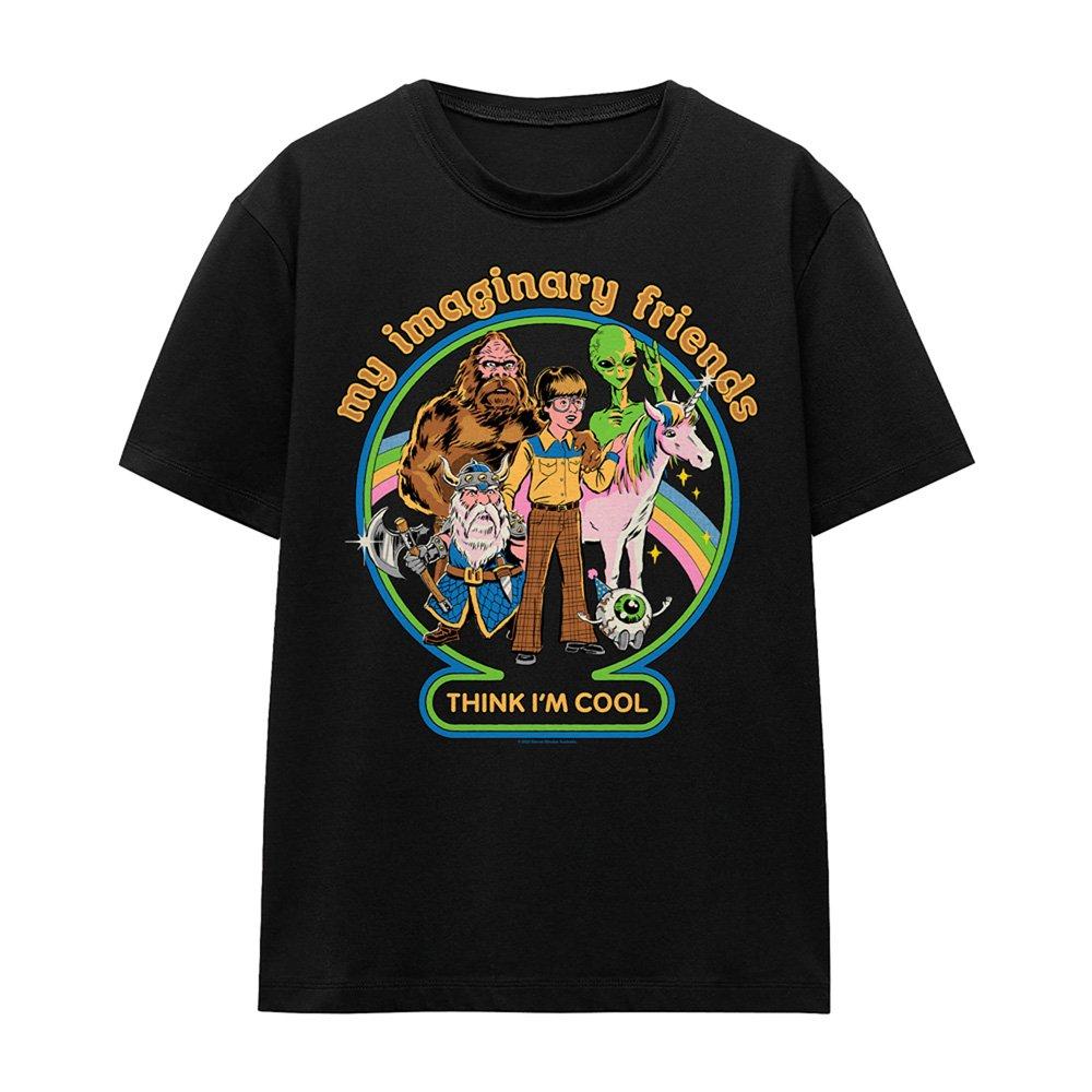Black - Steven Rhodes - Steven Rhodes My Imaginary Friends T Shirt Black - 4