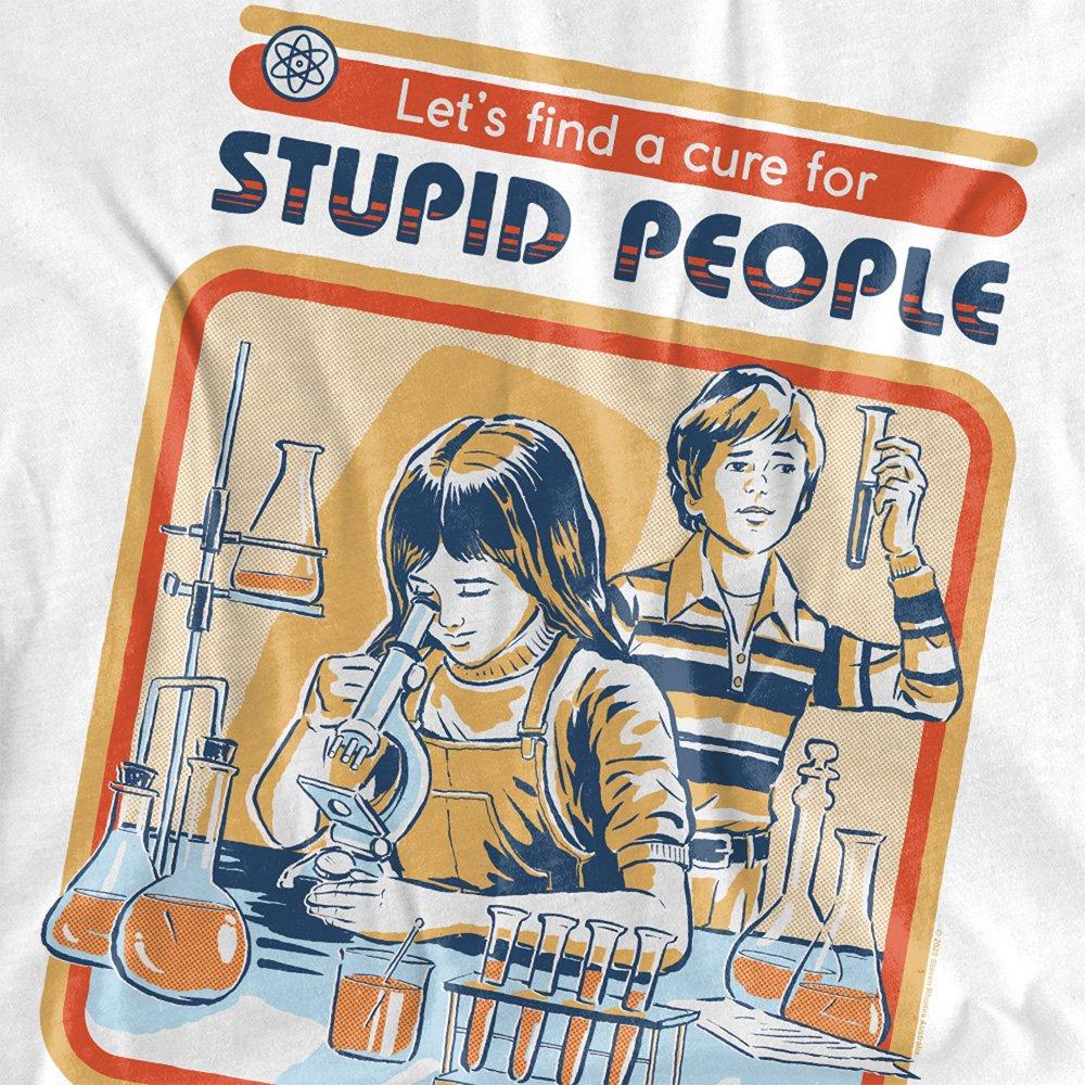 White - Steven Rhodes - Steven Rhodes A Cure For Stupid People T-Shirt Wh - 2