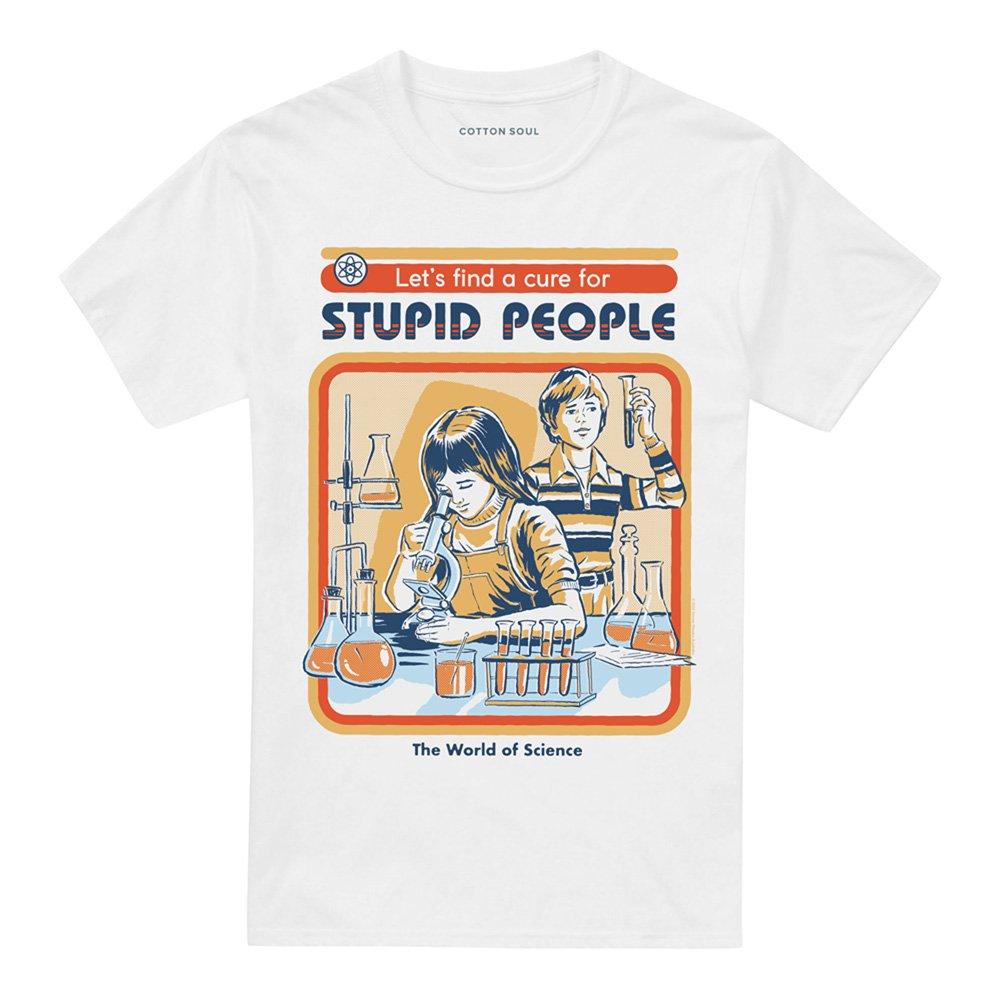 White - Steven Rhodes - Steven Rhodes A Cure For Stupid People T-Shirt Wh - 4