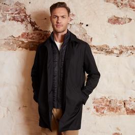 Threadbare Collared Mock Layer Mac Coat