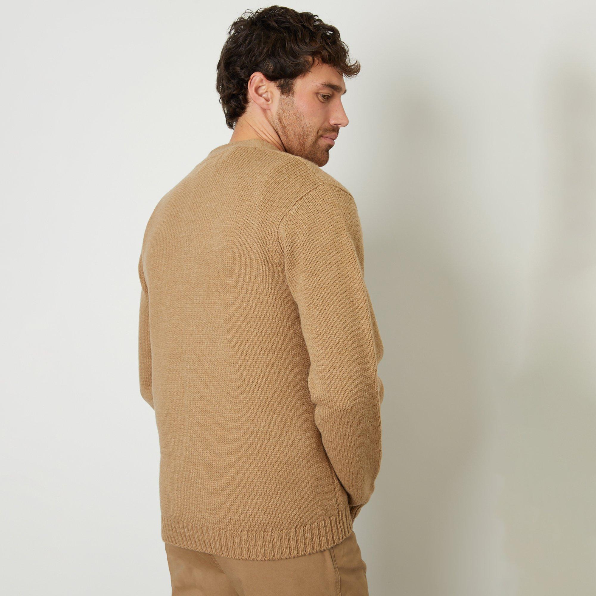 Taupe - Threadbare - Knitted V-Neck Cardigan - 2