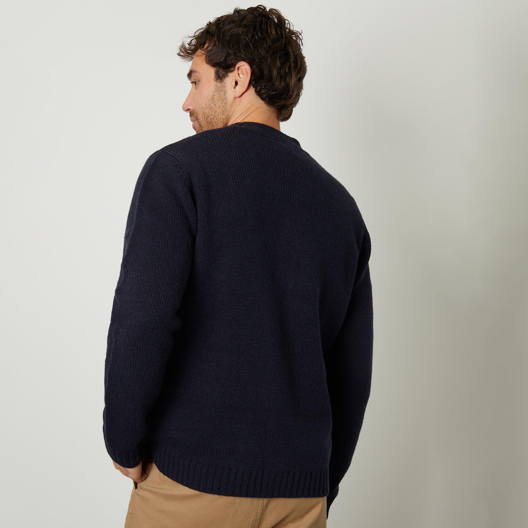 Navy - Threadbare - Knitted V-Neck Cardigan - 2