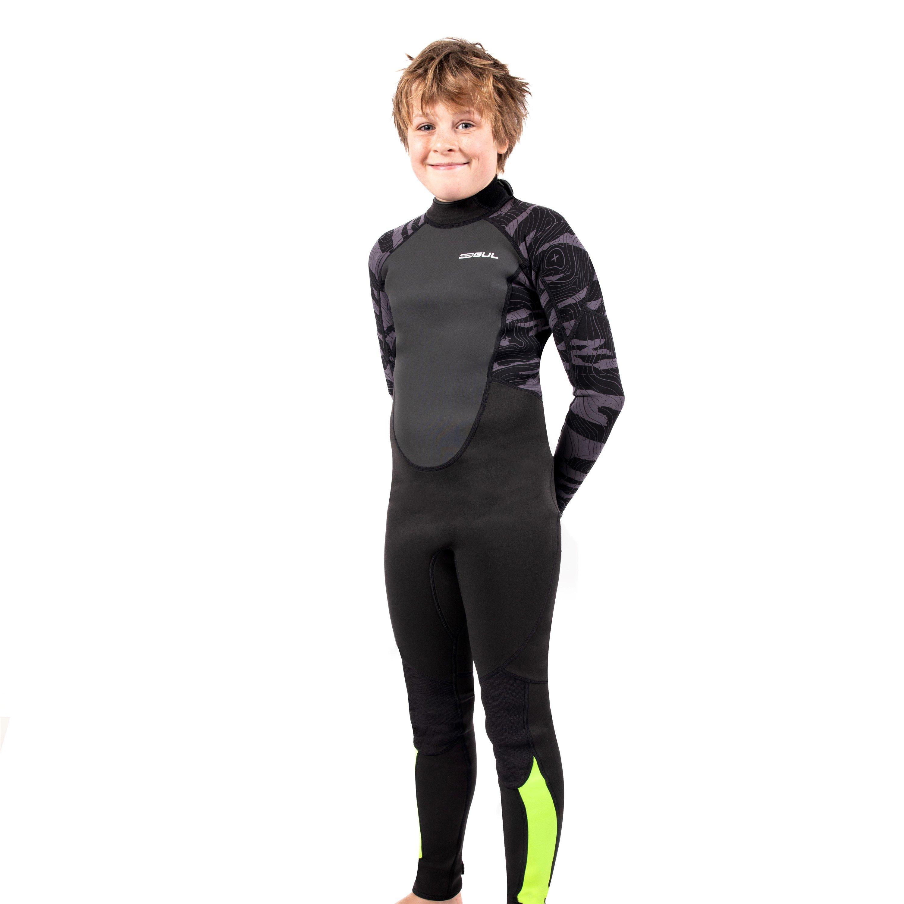 Black/Contourca - Gul - RESPONSE 3/2MM FLATLOCK JUNIOR FULL WETSUIT - 1
